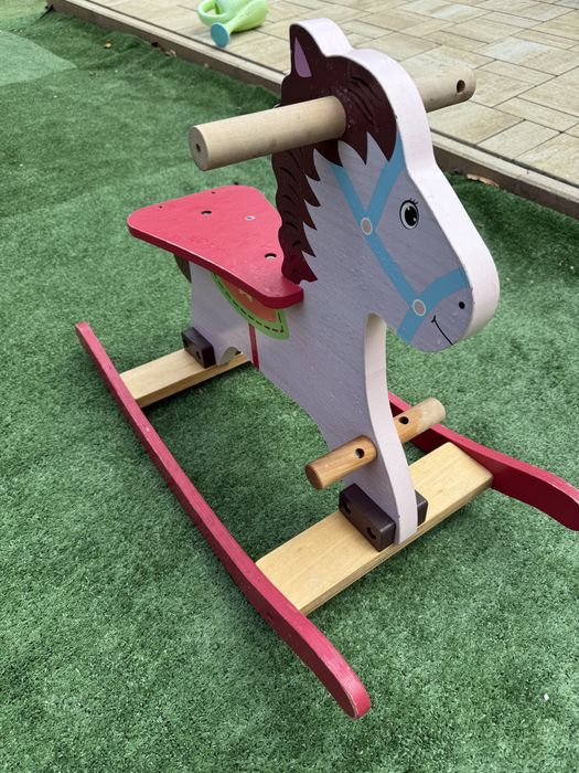 Calut din lemn pentru copii/ balansoar copii