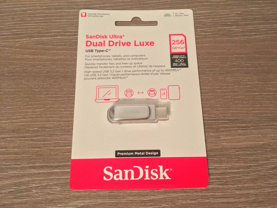 stick 256 gb memorie usb 3 si C Sandisk Dual , sigilat, garantie 5 ani