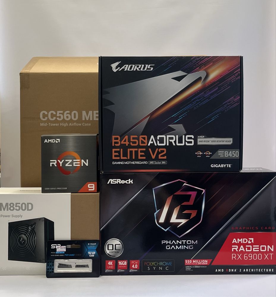 Геймърски компютър AMD Ryzen 9 5950X, RX 6900 XT 16GB, 32GB ram