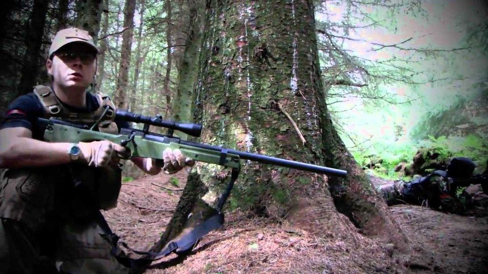 Pusca Cu Aer Comprimat (LUNETA,BIPOD) Airsoft + Munitie , Model Mare