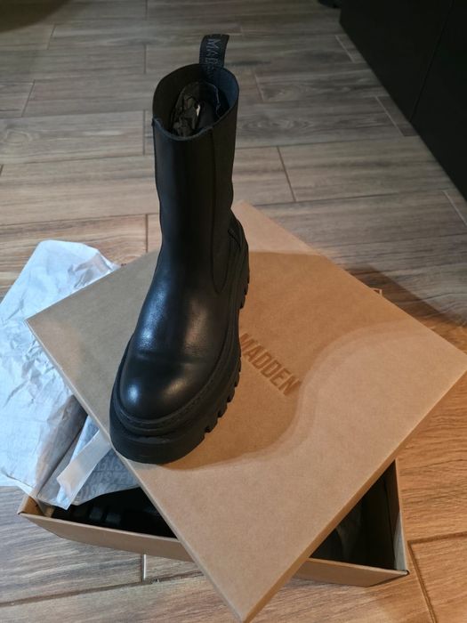 Ghete piele negre Steve Madden
