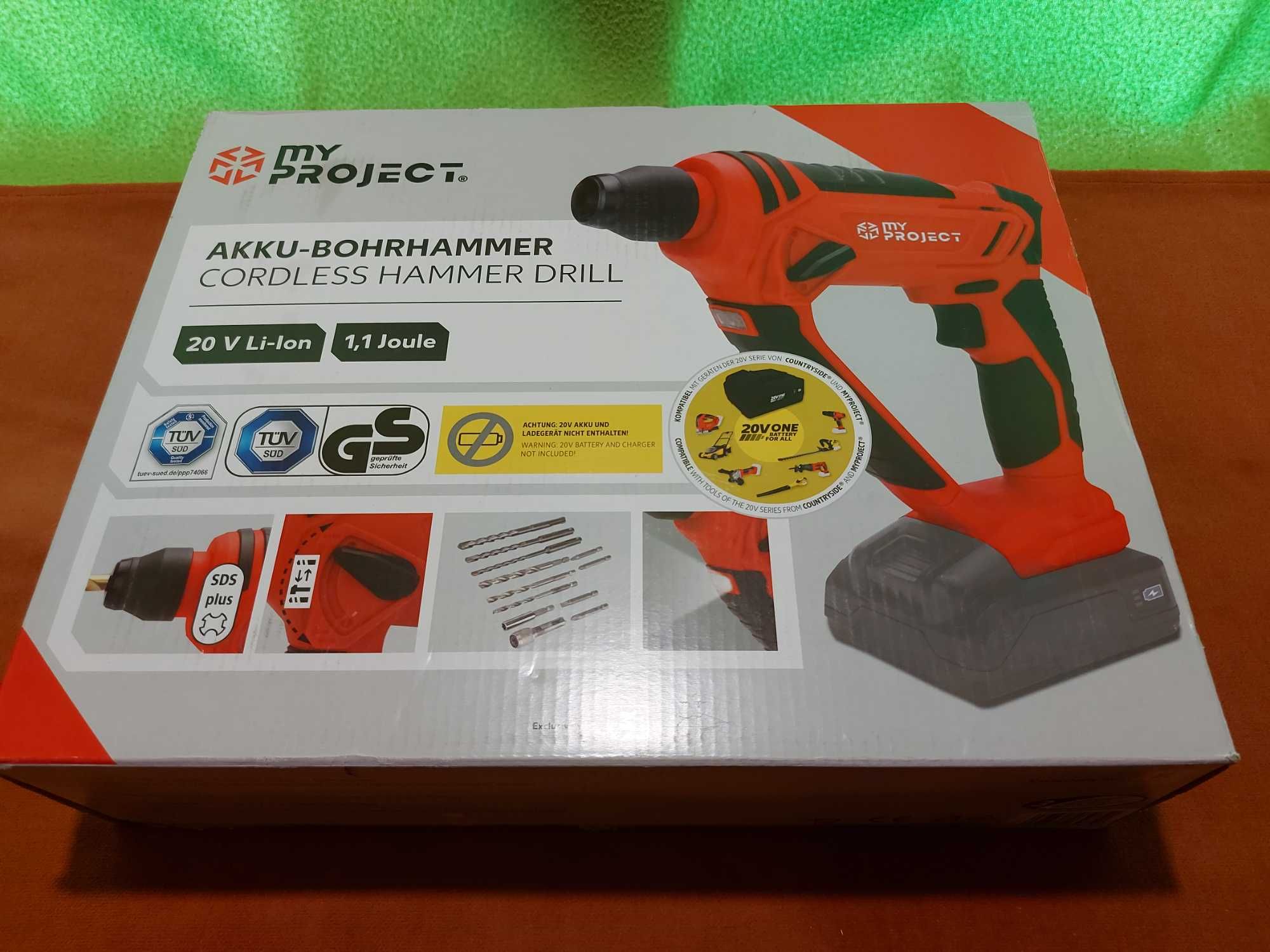 Ciocan rotopercutor model MyProject functionare pe acumulator 20V