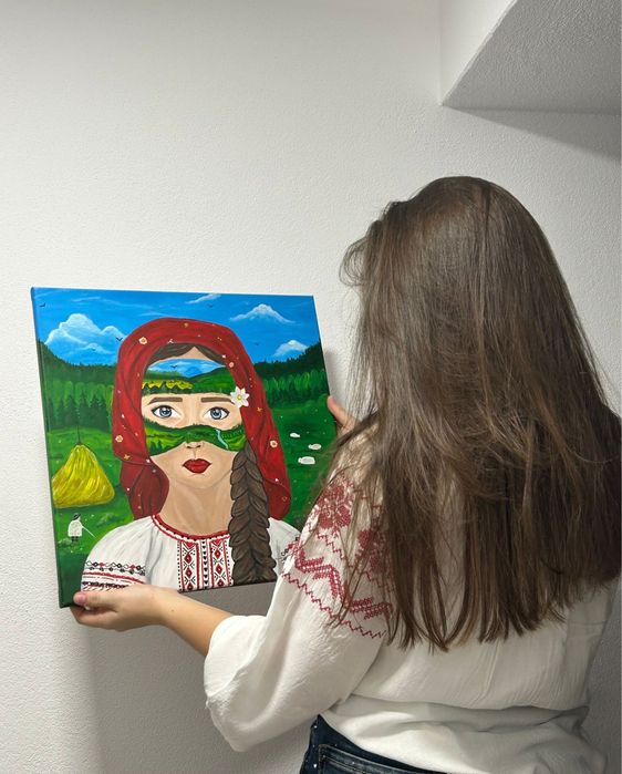 Vând tablou pictat manual