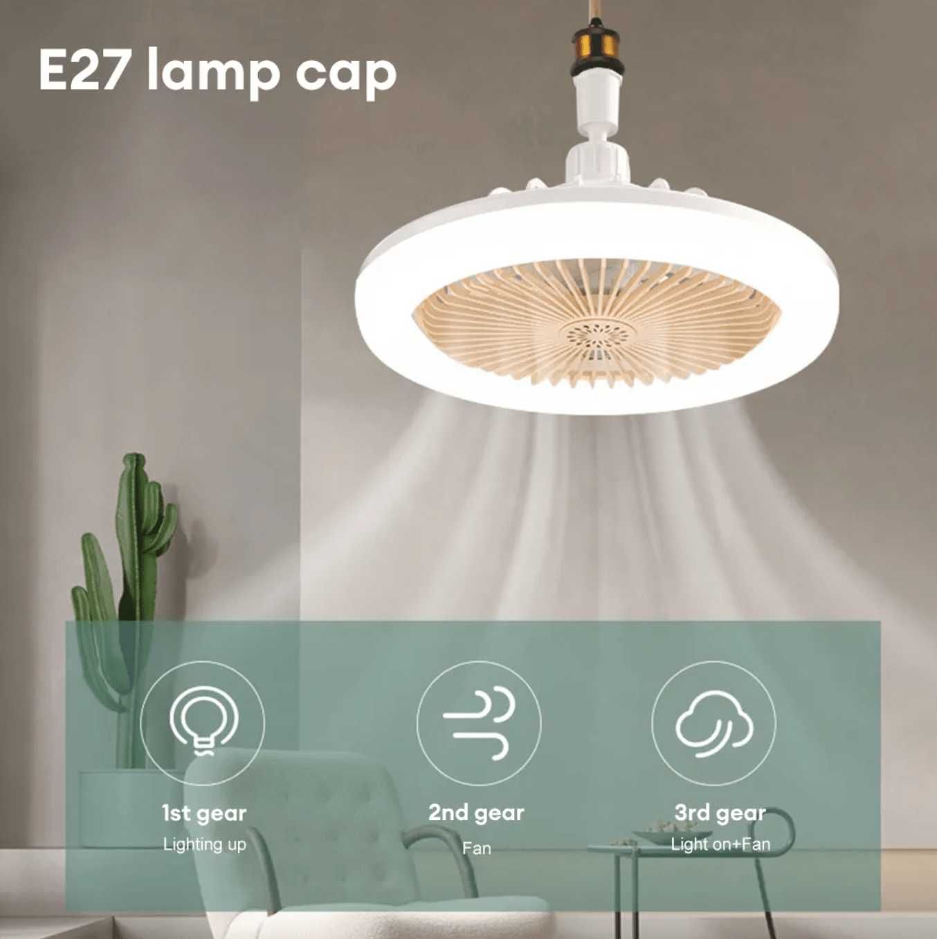 Вентилатор За Таван с LED Осветление 2в1