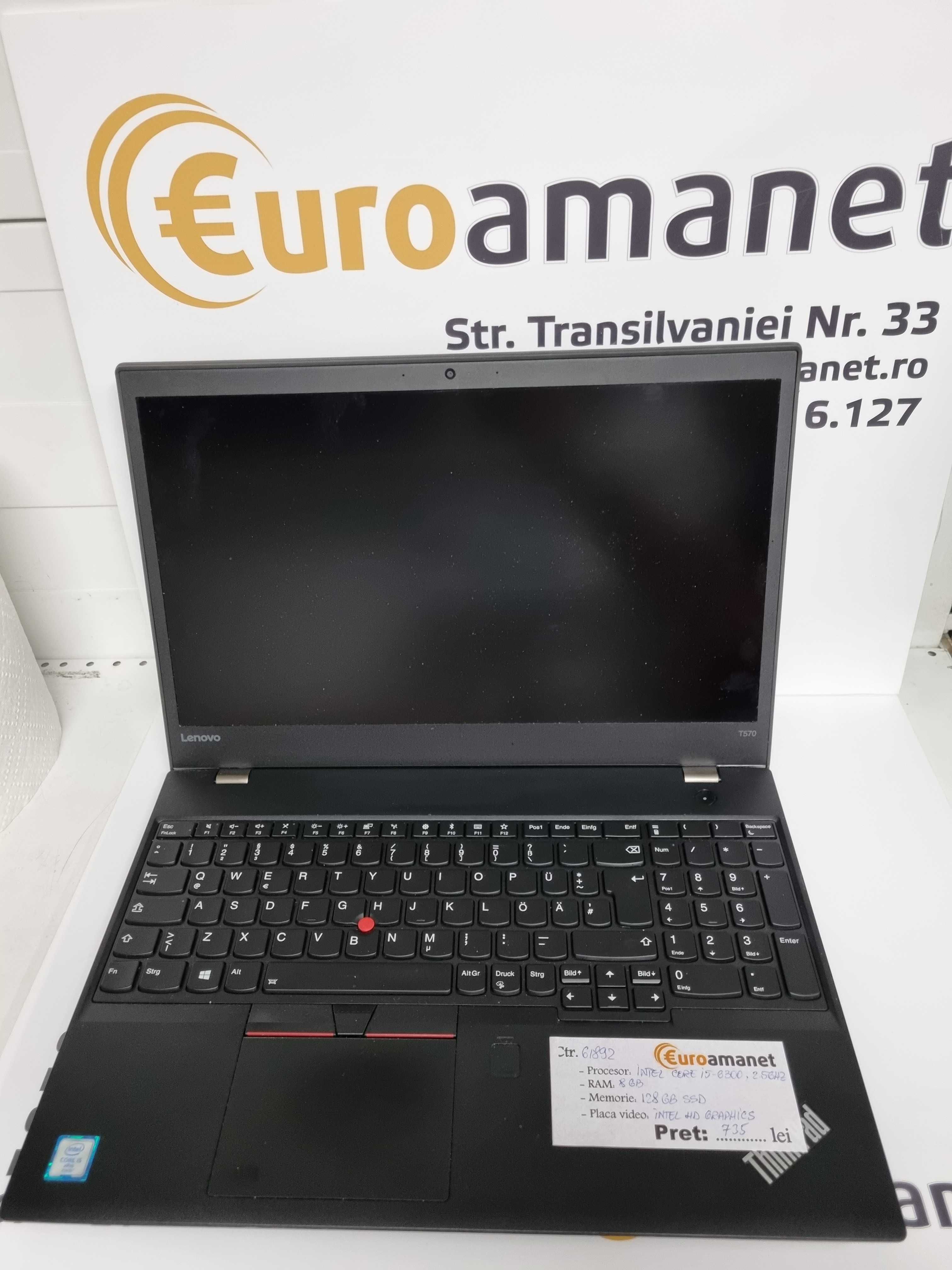 Laptop Lenovo Thinkpad, IntelCore i5-6300 -T-