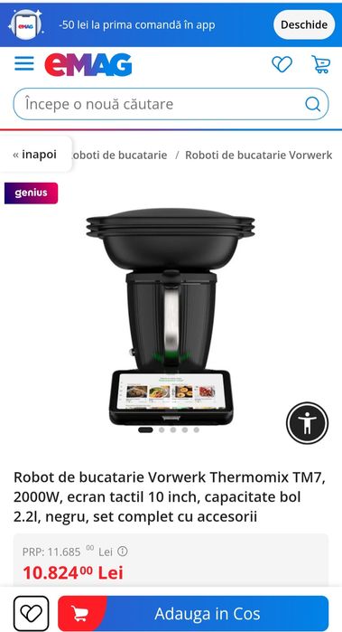 Super oferta! Robot de bucatarie Vorwerk Thermomix TM7, 2000W, NOU