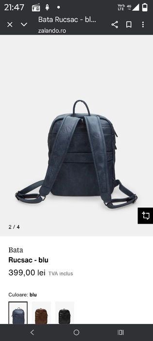 Rucsac albastru Bata