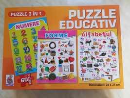 Puzzle NOU educativ 3 in 1