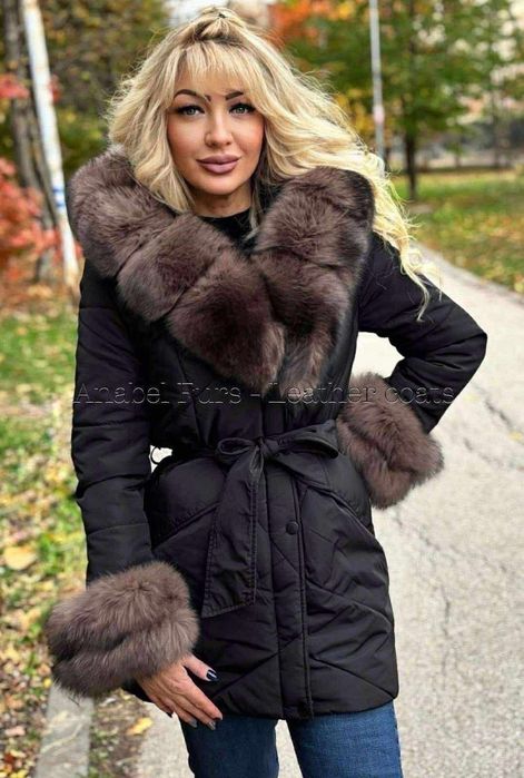 Продавам НОВО яке с естествен косъм