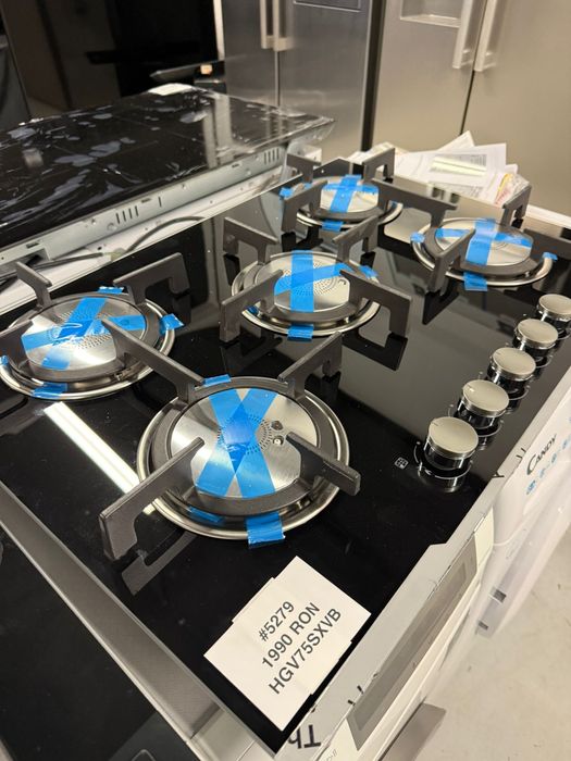 Plita încorporabilă pe gaz Hoover HGV75SXVB