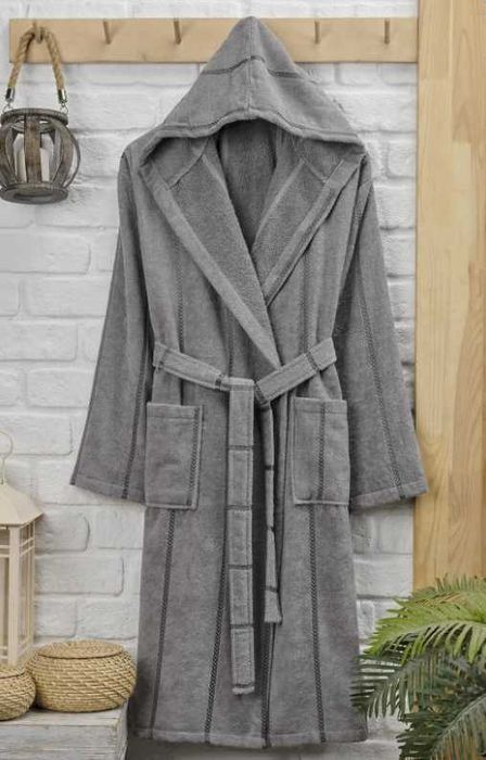 Дамски халат с качулка за баня, нов