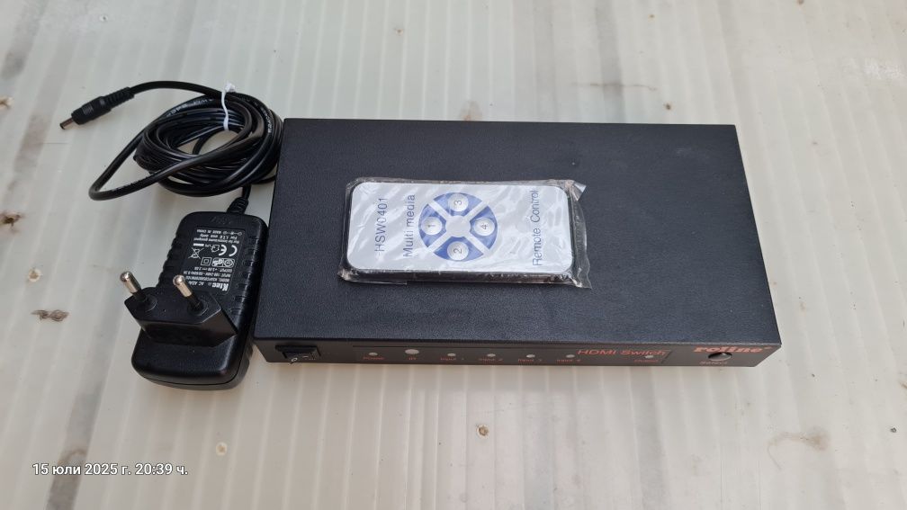 HDMI Switch  "Roline" с дистанционно управление, комплект.