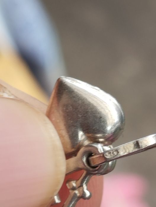 Pandantiv din argint inimă, cruce, ancoră