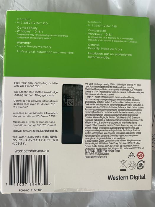 WD SN350 NVMe SSD хард диск 1TB