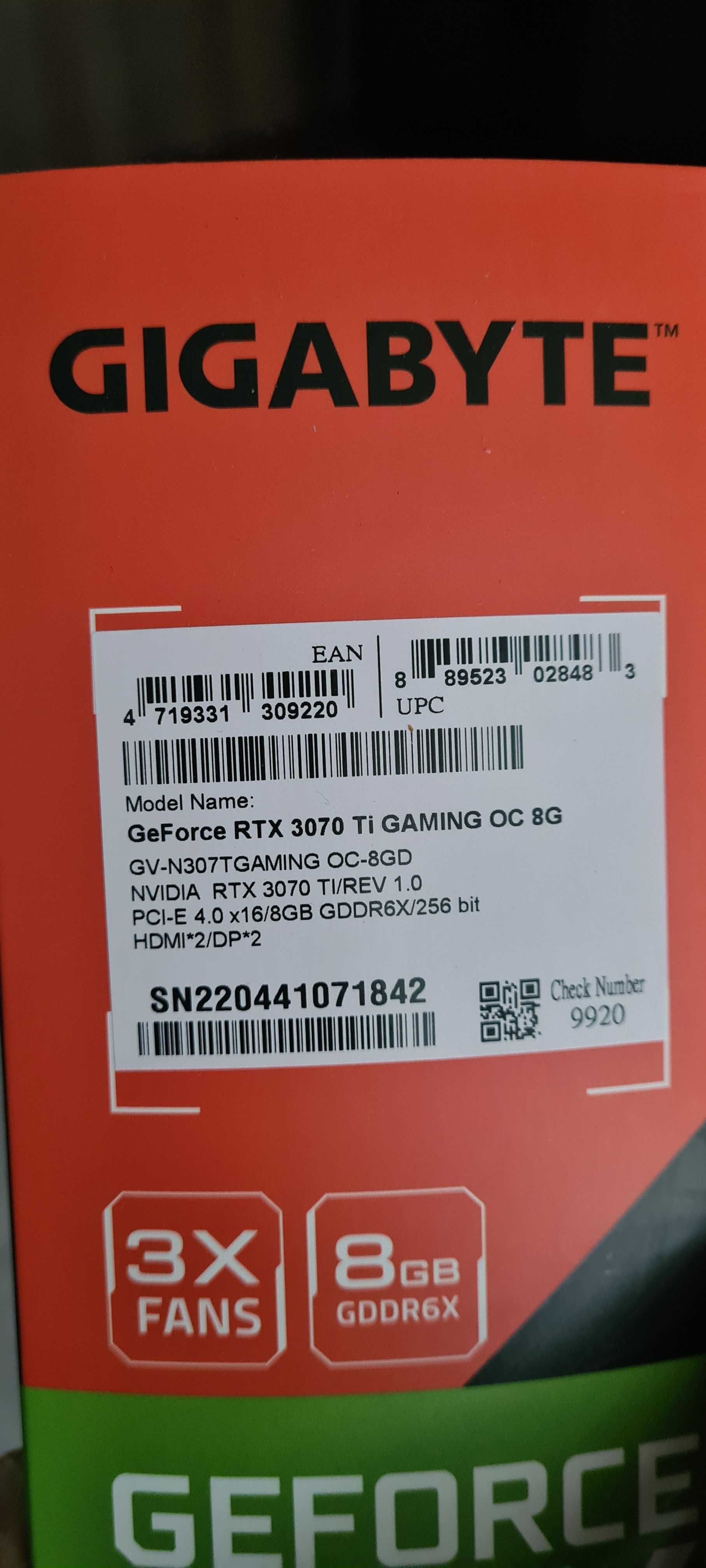 Geforce 3070TI видеокарта