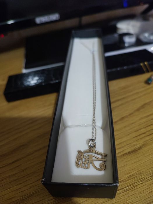 Pandantiv vechi argint -Ochiul lui Horus