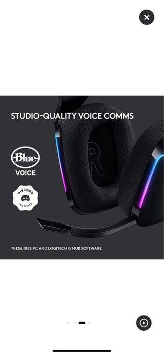 Casti gaming wireless Logitech G733, ultrausoare, Lightsync RGB, Negru