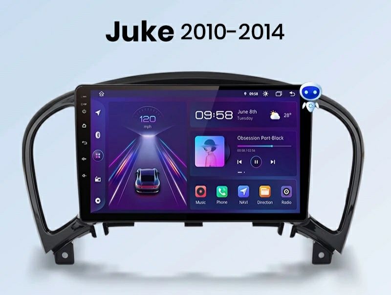 Navigatie Android dedicata Nissan JUKE (2010-2014).