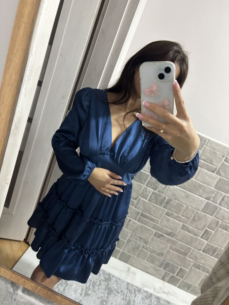 Рокля в турско синьо