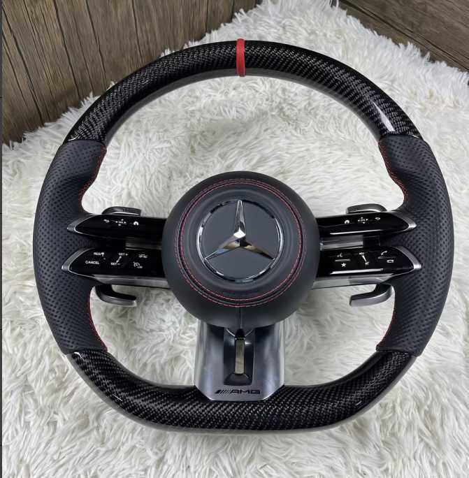 Спортен Кожен/Карбонов Волан AMG Mercedes A/B/C/CLA/CLS/E/G/GLC/GLS