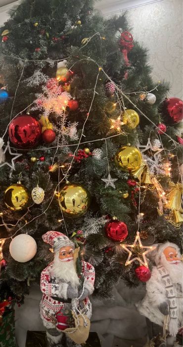 Елка гирлянды новый год 4 метр оформлениесімен полный