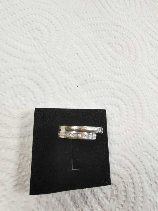 Пръстен Бяло Злато 18к. - ЕСТЕСТВЕНИ ДИАМАНТИ 45 бр. - 8,60гр.