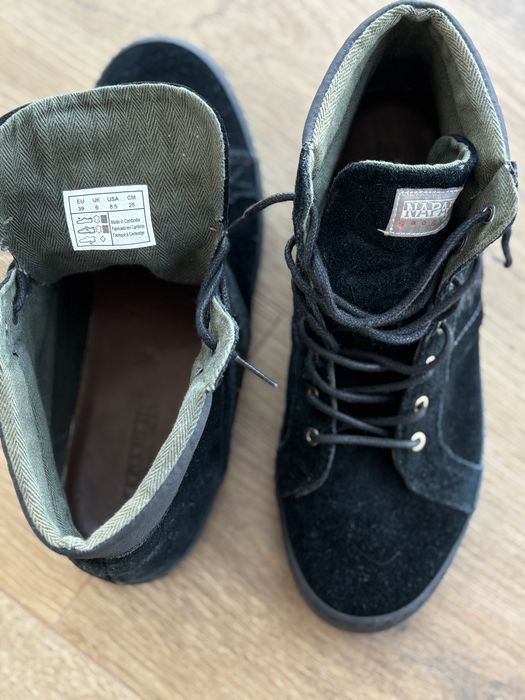 Adidasi / ghete casual Napapijri, piele intoarsa, marimea 39