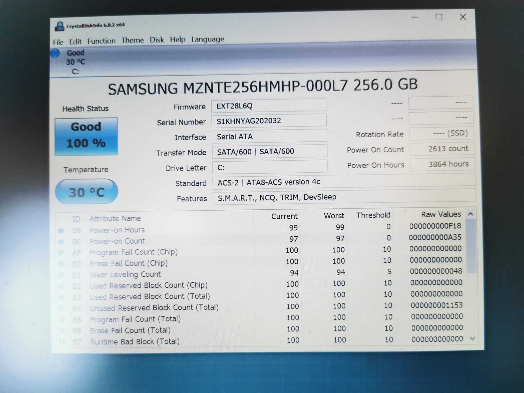 SSD samsung de 256 gb ,slot m.2 sau nvme , pentru laptop sau Pc