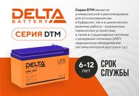 Аккумулятор Delta DTM 12V 26Ah