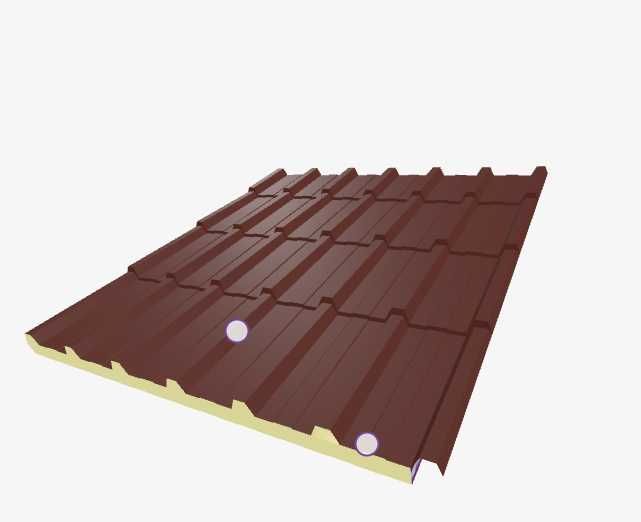 Panouri sandwich pentru acoperis tip tigla metalica