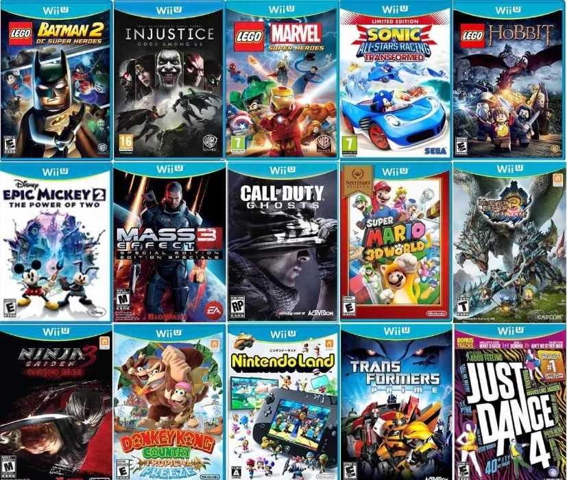 Jocuri Wii U pe card SD - Mario Kart Party Zelda Minecraft Just Dance