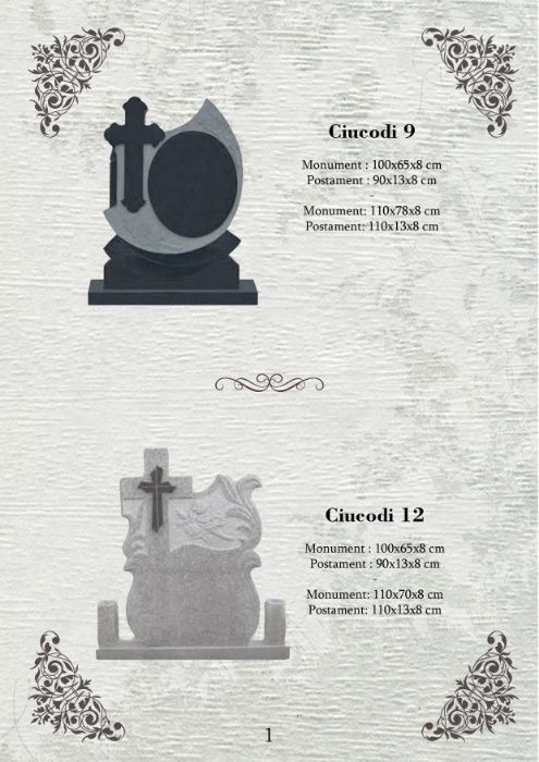 Depozit de monumente funerare si capace din GRANIT SI MARMURA!