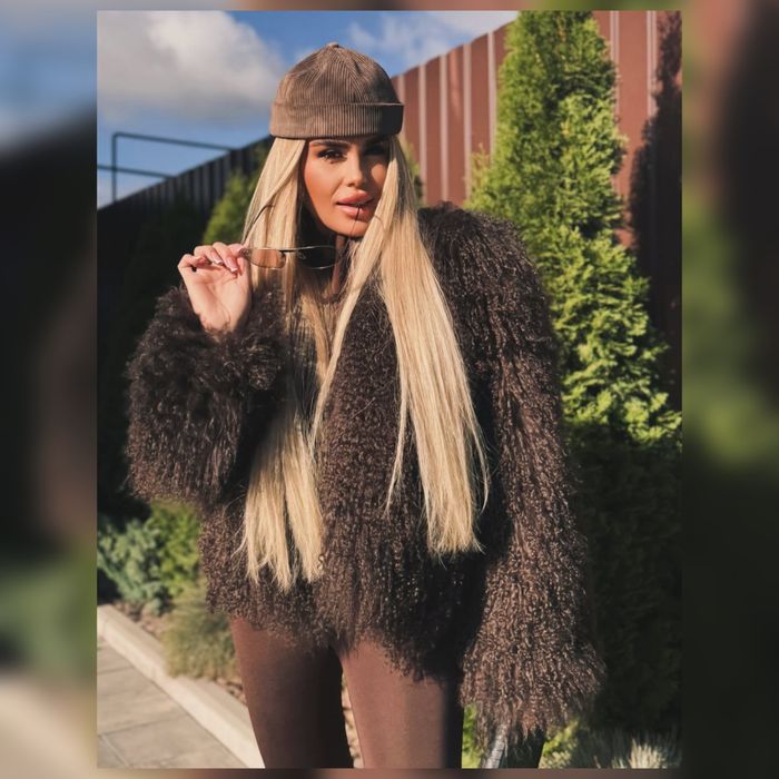 Blană naturală de oaie mongoleză