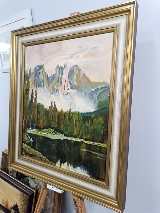 Картина Алпийско Езеро Масло върху платно