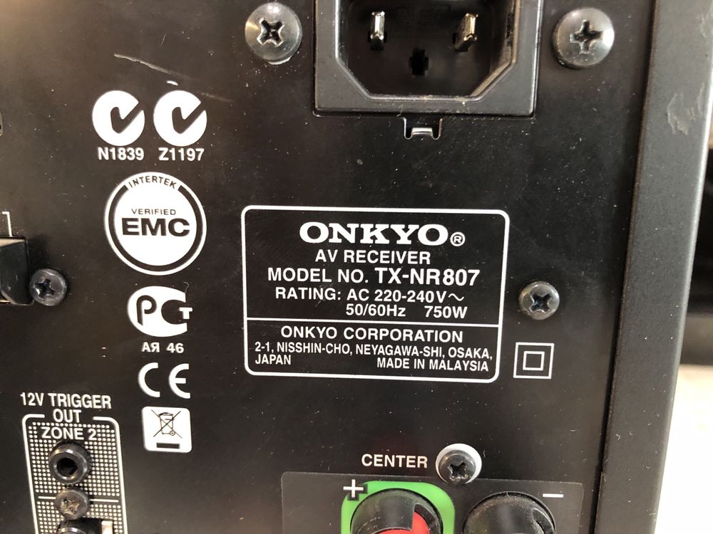 Onkyo TX-NR807 resiver