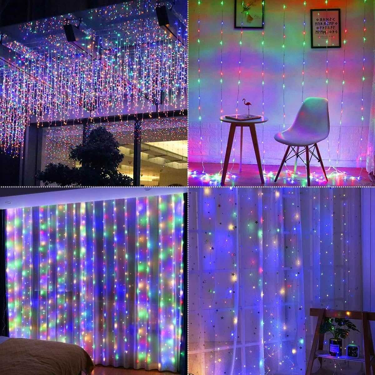 НОВИ! LED лампички – 10м + 3м, лилави, с дистанционно, 2 бр/к-кт