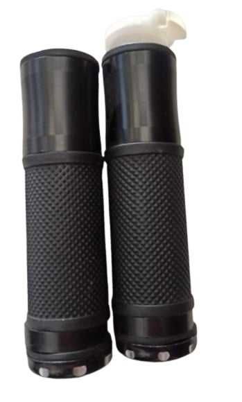 Mansoane Scuter Manere Moto Cauciuc Metal NEGRU NOI