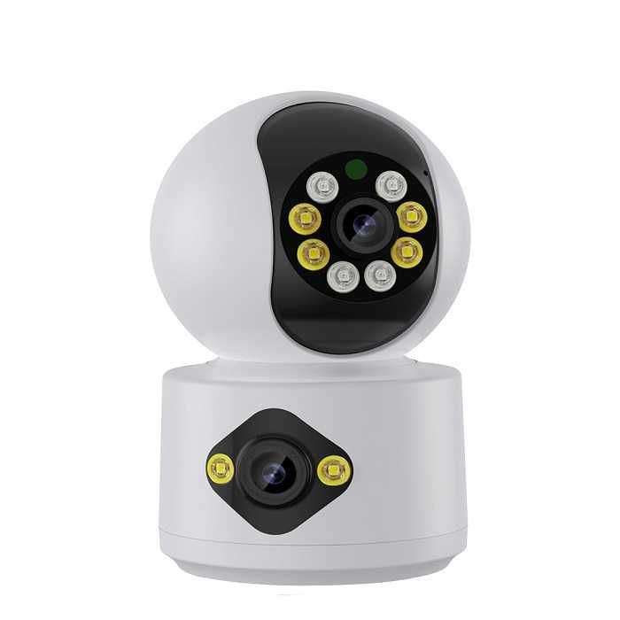 Въртяща мини WiFi камера 4mpx с два обектива Icsee, Xmeye app