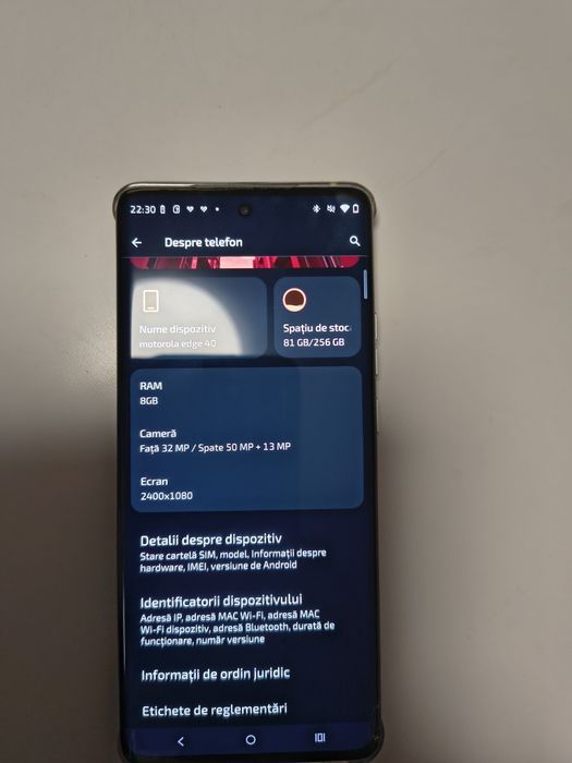 Vând telefon motorola edge 40