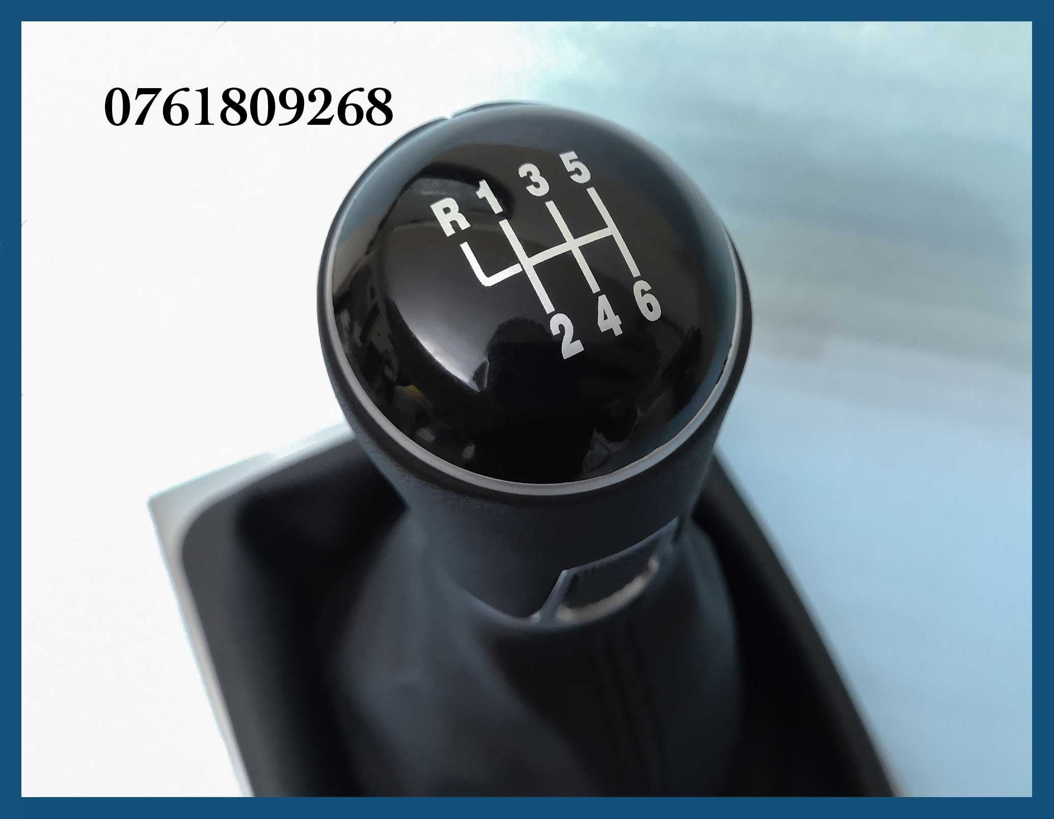 Manson schimbator + nuca PIELE NATURALA pentru VW Passat B7 CC - 6T