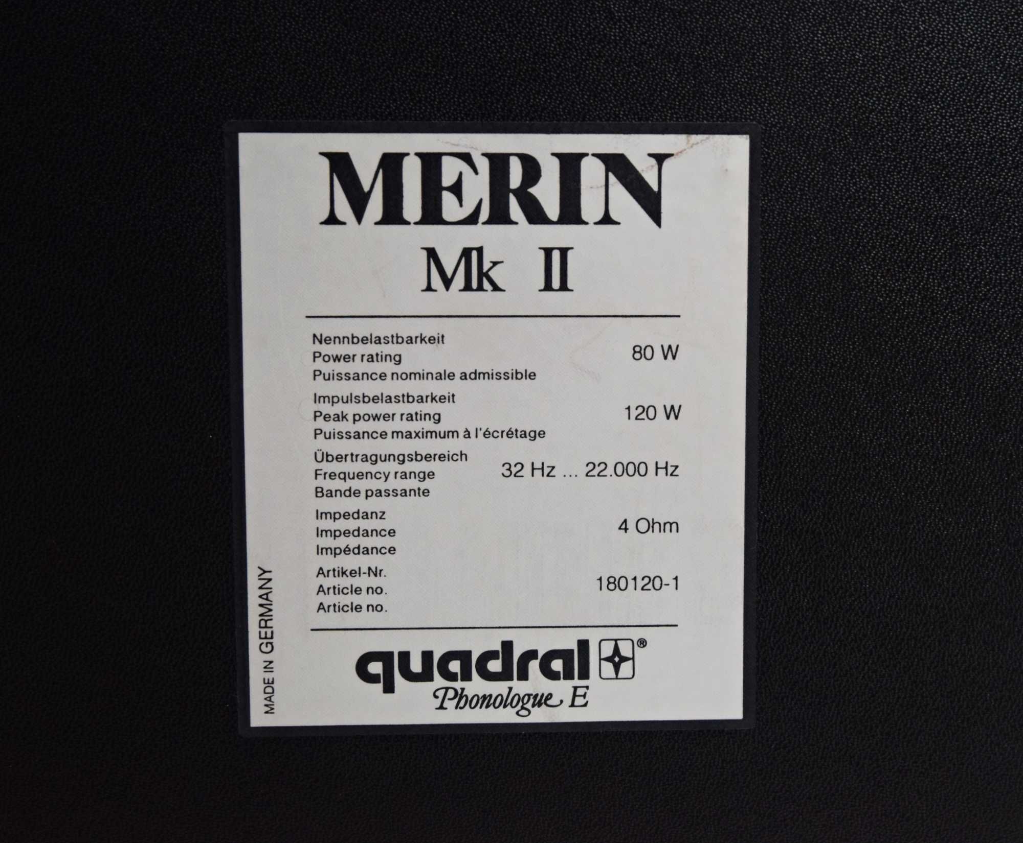 Boxe Quadral Merin MK II