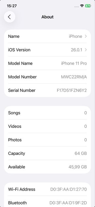 Iphone 11 pro 100% bat