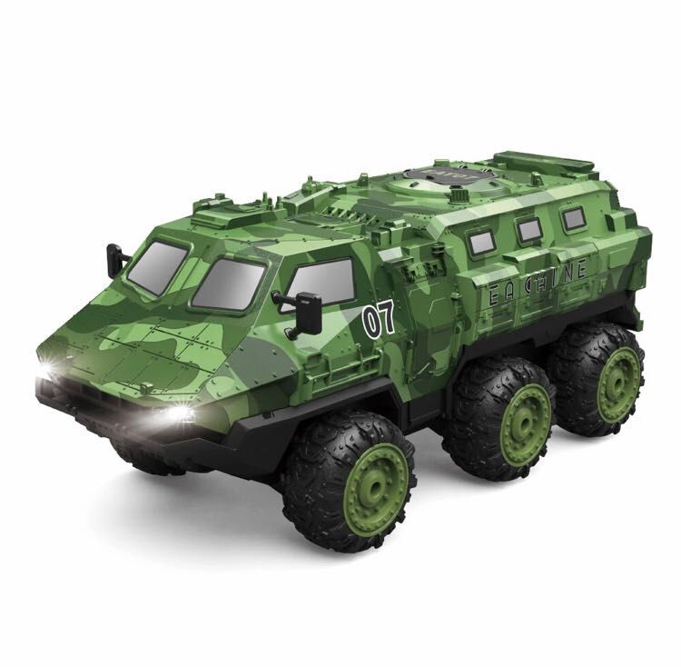 Военен Камион с 3 акумулаторни батерии Off-Road LED 22км/ч 1:16
