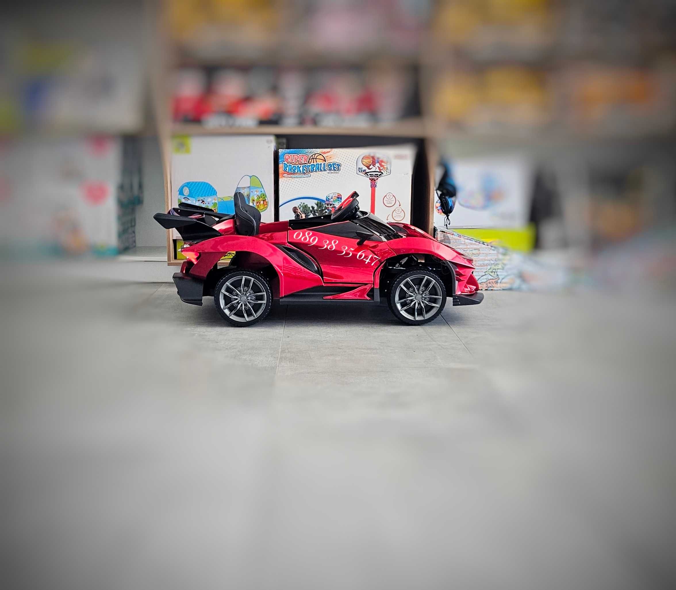 ПРОМОЦИЯ!НОВО!Акумулаторна кола Flash RED с 4Х4,12V батерия,меки гуми