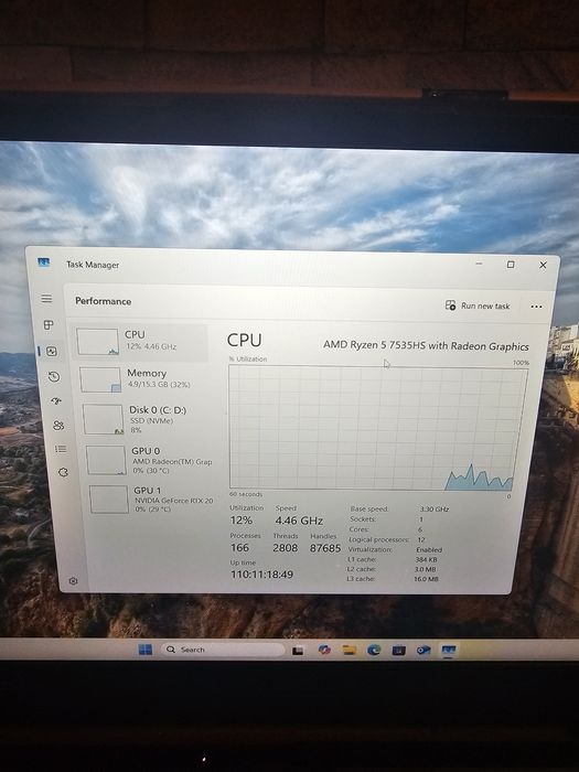 Laptop Gaming ASUS TUF A15 FA506N, Ryzen 7 7535HS , rtx 2050