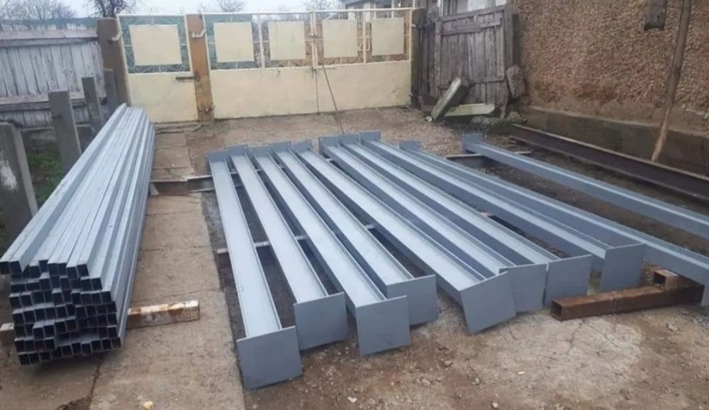 Confecționez hale structuri metalice schimb cu căpriori sau scândură