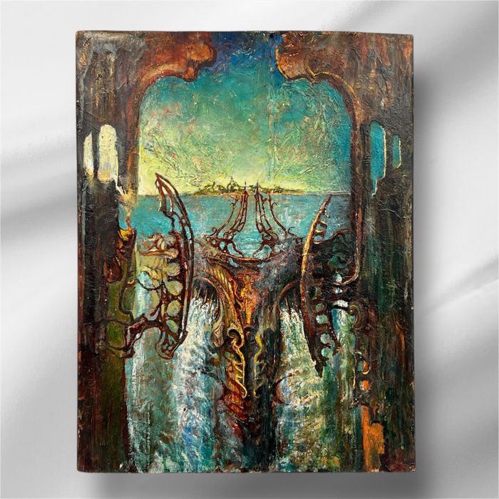 Стара картина върху дърво