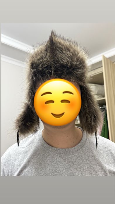 Продаю зимную шапку-ушанку с натуральной шерстью лисы