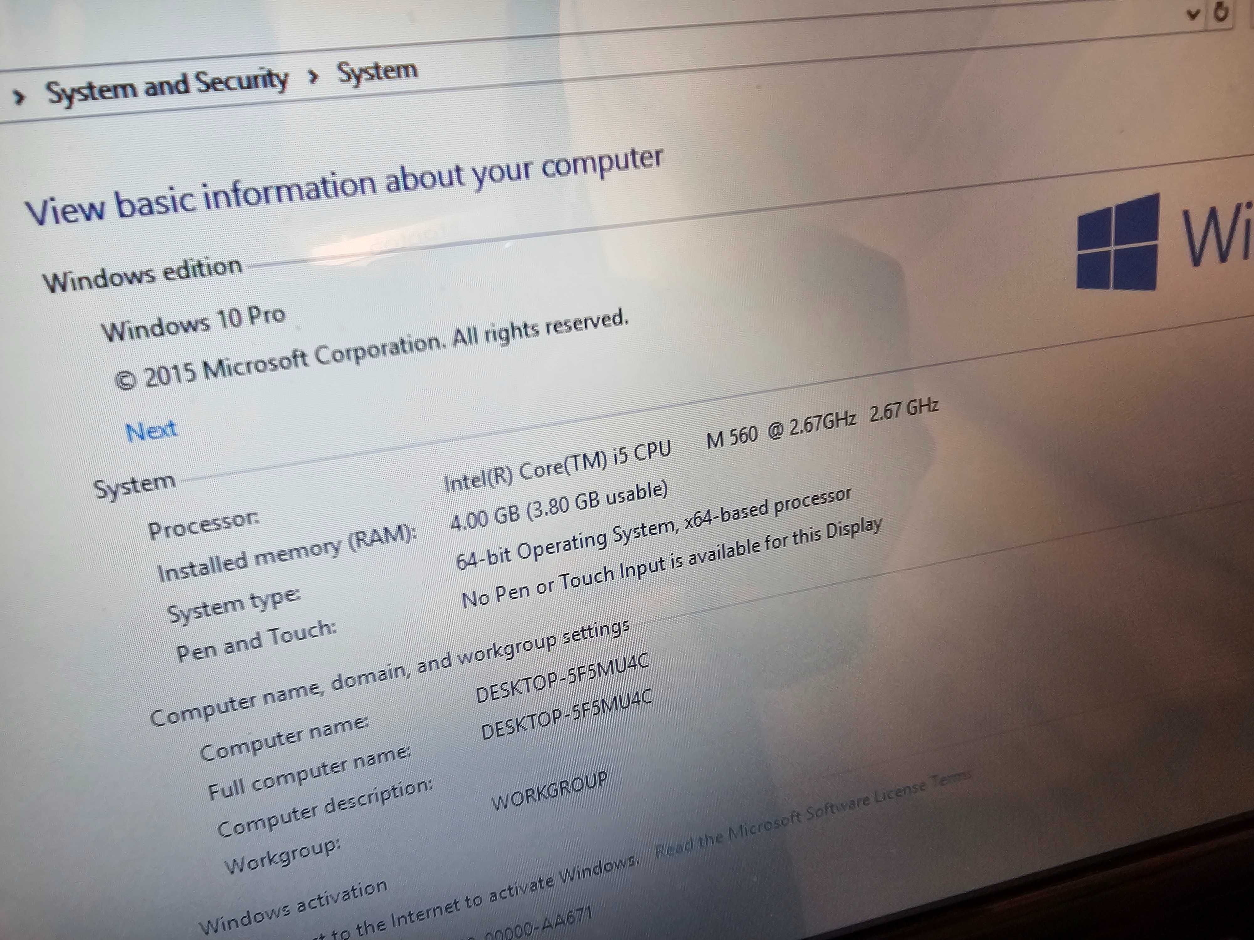 Laptop HP Pavilion DV7 Intel I5