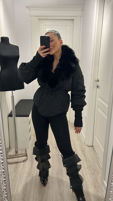 Geaca blana naturala si puf diferite culori